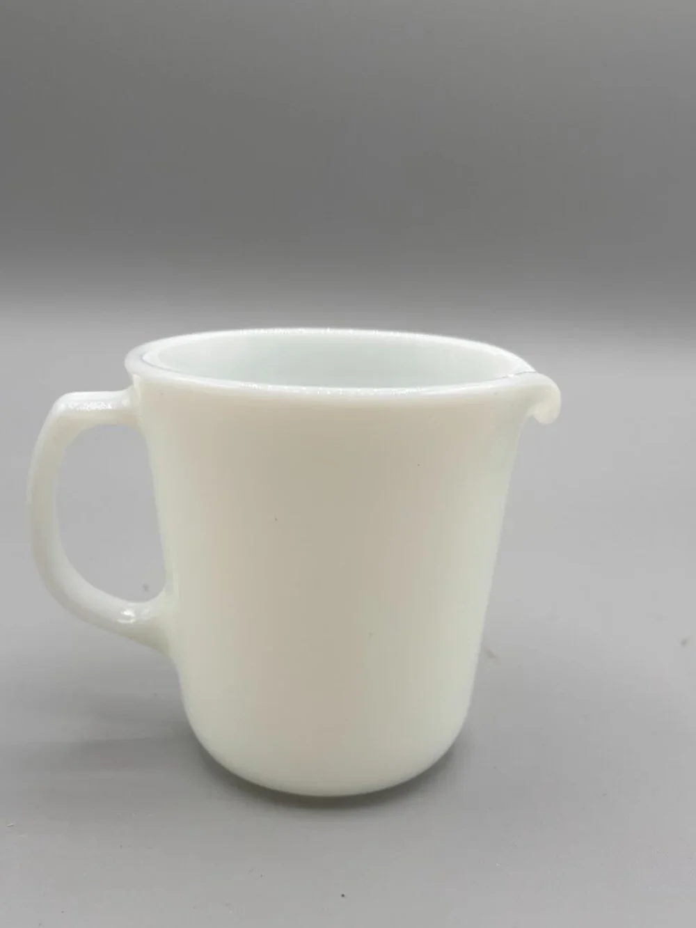 Vintage Pyrex Milk Glass Creamer No. 8709 D Handle White USA